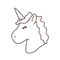Tampon en bois Licorne