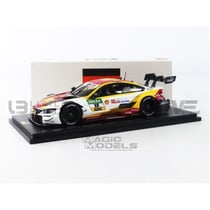 Voiture Miniature de Collection - SPARK - BMW M4 - Échelle 1/43 - DTM Hockenheim 2018 - Blanc/ Rouge/ Jaune