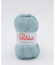 Fil coton à tricoter PHIL COTON 3 - Phildar - PPSC - certifié Oeko-Tex Menthol bleu
