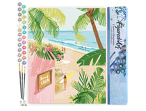 Peinture par Numéro Figured'Art - Club de la plage - Kit de Loisir Créatif DIY Numéro d'Art Complet - 40x50cm sans châssis en bois