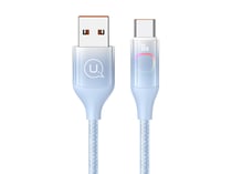 Avizar Câble de chargement 66W USB-A à Type-C 1.2m Display XM Bleu