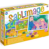 Sablimage dinosaures - sable colore - sentosphere - 895 - loisir creatif