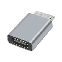 Adaptateur USB-C femelle vers Micro B mâle Charge Synchronisation Compact Gris