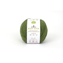 DMC - Fil Coton Recyclé Eco Vita 3mm 100g Tricot et Crochet Col. 018 vert