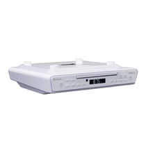 Lenco Radio-réveil de Cuisine avec Lecteur CD Bluetooth et Télécommande Série KCR-150 Blanc