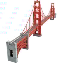 MetalEarth: PREMIUM SERIES - GOLDEN GATE BRIDGE 36,7x7,5x2,4cm, maquette 3D en métal avec 2,5 feuilles, en boîte 13,5x22x2cm, 14+