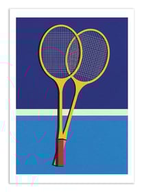Affiche - Wooden Badminton Rackets - Rosi Feist