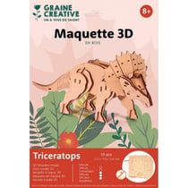 MAQUETTE BOIS 3D TRICERATOPS 55 PCES
