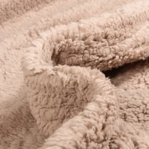 Tissu Fausse fourrure Doudou réversible uni Beige