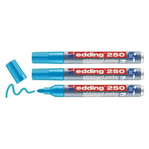 Lot de 3 marqueurs tableaux blancs - EDDING - Bleu clair - Pointe ronde 1,5-3 mm