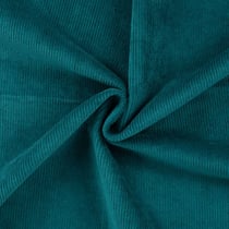 Tissu Velours côtelé stretch uni Bleu canard