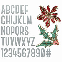 Matrices de découpe - Alphabet et fleurs - Seasonal sketch - 43 dies Thinlits - Tim Holtz - Sizzix