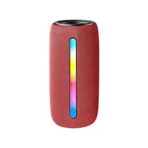 Enceinte Bluetooth LED 10W Son 360° Protection Mesh TWS FM Rouge YONIS
