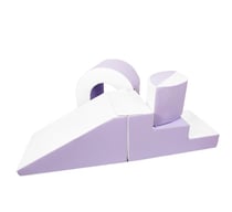 Set de blocs en mousse 4 éléments blanc lilas - Velinda - Bleu