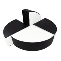 Set de 4 blocs en mousse noir - blanc
