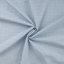 Tissu Seersucker Carreaux Rayures Bleu