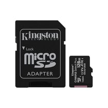 kingston Carte MicroSDXC 128Go UHS-I Classe 10 Transfert Rapide avec Adaptateur Noir