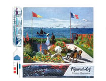 Diamond Painting Broderie Diamant Figured’Art 40x50cm toile entière roulée avec diamants carrés - Terrasse à Sainte-Adresse Monet