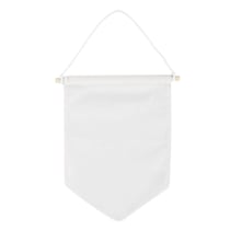 Fanion de tissu à suspendre, blanc naturel, 18x20cm, 2 pièces