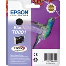 EPSON Cartouche d'encre T0801 Noir - Colibri (C13T08014011)