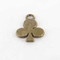 MégaCréa - Breloque en métal Trèfle 17mm Bronze (10 pièces)