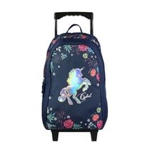 Sac à dos à roulettes 45 cm Cybel Cheval Licorne Bleu - BAGTROTTER