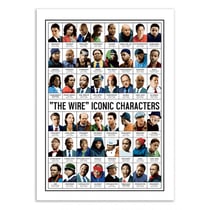Affiche 50x70 cm - The Wire Characters - Olivier Bourdereau