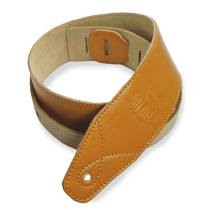 SOLDIER® Sangle Cuir Lisse Marron Clair Avec Motif Surpiqure