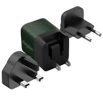 ENERGIZER Chargeur Secteur GaN 4A USB-C 20W Multiprise EU / UK / US Noir / Vert