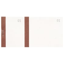 Bloc vendeur à bande couleur 100 feuillets double numérotage - Format 6 ,6x13,5 cm - Bistre - x 50 - Exacompta
