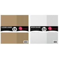48 papiers Scrapbooking Calcaire + Havane - 300g/ m²