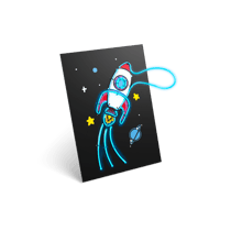 Kidyneon - Kit decoration murale lumineuse - 9 dessins -