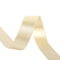 Bobine 40m ruban satin double face fabriqué en France beige or