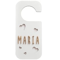 Accroche-porte personnalisable - Cœurs blanc