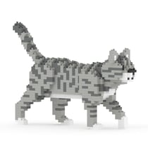 Mini Chat tigré gris clair Taille standard | JEKCA | 14 ans et +