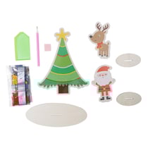 Kit de Noël Personnages en bois Diamond painting 3 pièces