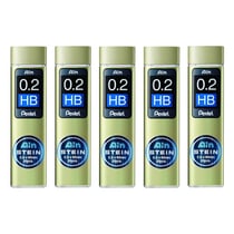 Mine de rechange pour porte-mine PENTEL - Lot de 5 étuis de 20 mines - 0,2 mm HB