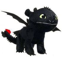 Peluche géante krokmou dragon noir 90 cm - grande peluche licence dragons