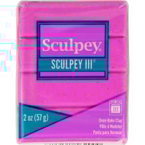 Pâte III fuchsia pailleté - 57 gr - Sculpey