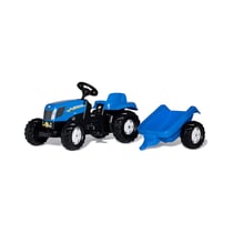 Tracteur a Pedales + Remorque rollyKid New Holland