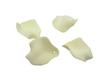 5 Breloques pendentifs pétale de fleur acrylique - 28*24mm -  Jaune pâle
