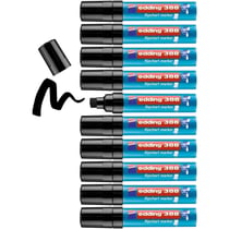 Lot de 10 marqueurs pour chevalet - EDDING - Noir - Pointe biseautée 4-12 mm
