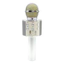 Microphone Android iOs Karaoké Bluetooth 4.2 Haut-Parleur Puissance 5W Argent YONIS
