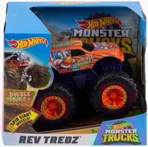 Grand monster jam rev double trouble - hot wheels voiture noir et blanc - mattel - fyj77