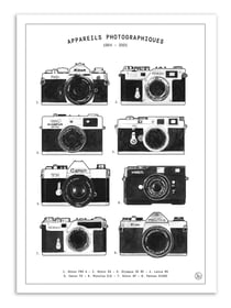 Affiche 30 x 40 cm - Appareils photographiques - Florent Bodart