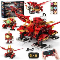 Robot dragon radiocommandé à construire 5-en-1 - 354 pièces - HOGOKIDS