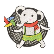 Lot de 3 écussons thermocollants éléphant 5x5cm