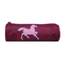 Trousse scolaire ronde Cybel Violette et Rose - BAGTROTTER