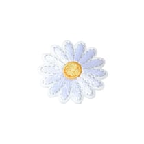 Ecusson thermocollant marguerite blanc 3,3cm x 3,3cm