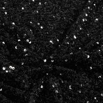 Tissu Sequins Cosmos sequins Argentés sur fond Noir